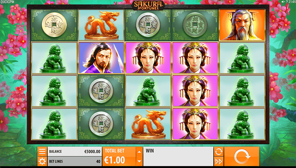 Графика слота Sakura Fortune